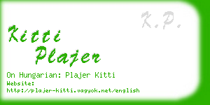 kitti plajer business card